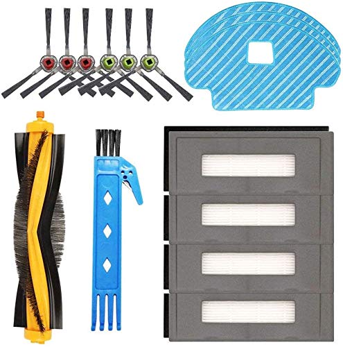 Zubehör für Ecovacs Deebot Ozmo 930 Roboterstaubsauger Ersatzteile 1 Hauptbürste 4 HEPA-Filter 6 Seitenbürste 3 Mops