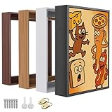 Canvas Floater Frame for 1” to 1 1/4” Deep Gallery-Wrapped Canvas, Modern Wood-Look Floating Frame for Finished Wall Art, Oil Paintings for Gallery Bedroom Studio, Made in USA​(White,18x24inch)