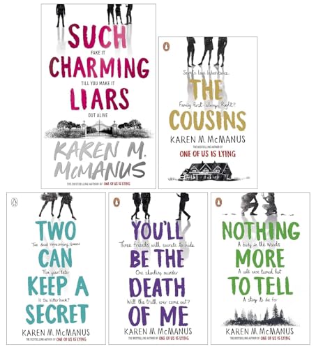 Karen M McManus Novels 5 Books Collection Set (Such Charming Liars, Two Can Keep a Secret, The Cousins, You'll Be the Death of Me & Nothing More to Tell)