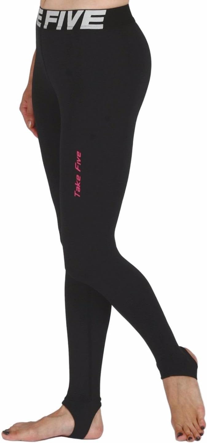 JustOneStyle New 105 Skin Tights Compression Leggings Base Layer Black Running Pants Womens