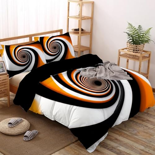 Housse de couette spirale abstraite pour une décoration de chambre moderne - 4