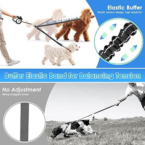 image for AUTOWT Double Dog Leash, No Tangle 360° Swivel Rotation Reflective Le