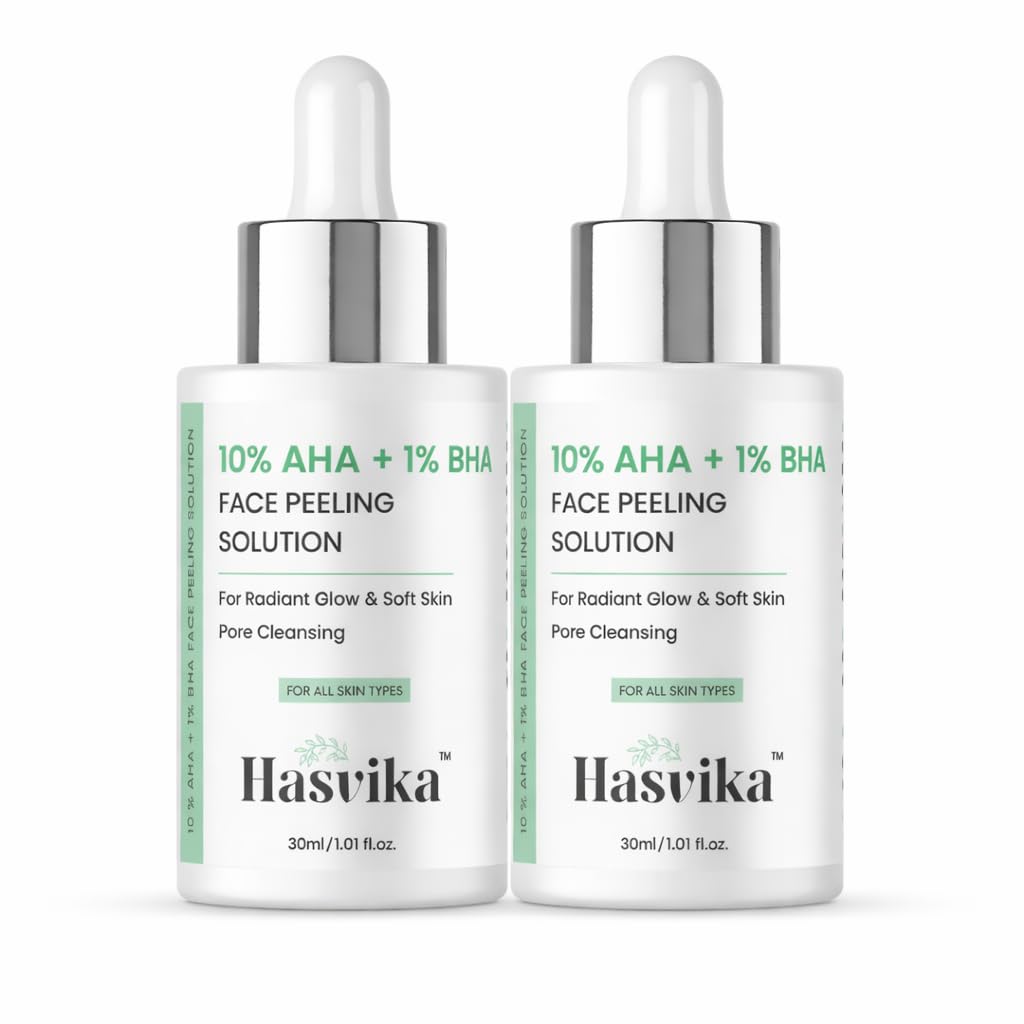 Hasvika 10% AHA + 1% BHA Face Peeling Solution, for Radiant Glow & Pore Cleansing, Removes Dead Skin, 30ml-image-34