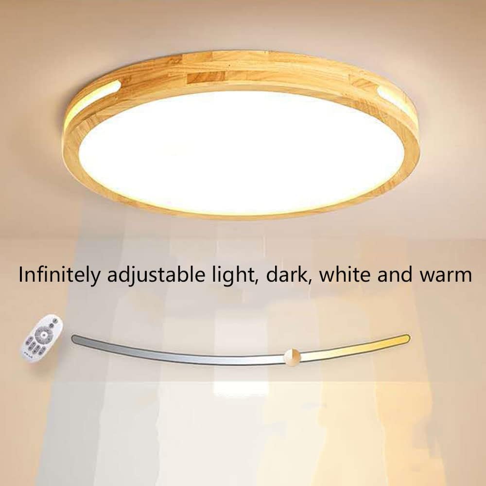 Stepless Dimming Led Ceiling Light with Remote Led Ceiling Lamp Light Color Changeabl Simple Flat Light round Decorative Lighting Fixtures for Study,Corridor,Bedroo,Mroom, Tea Room,Bathroom/