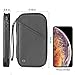 RFID Travel Passport Holder - Family Passport Wallet Holder, Lightweight Portable Travel Document Organizer Passport Card Cover with Zipper Pocket, Grey