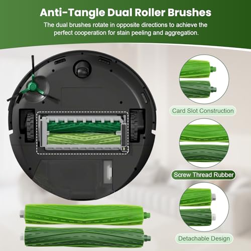 Image of 19 Pcs Accessories Kit Compatible with iRobot Roomba Max 705 Vac /Plus 504 Vac Robot Vacuum, Replacement Parts Include 2 Main Brushes, 6 Dust Bags, 4 Filters, 6 Side Brushes, 1 Cleaning Tool