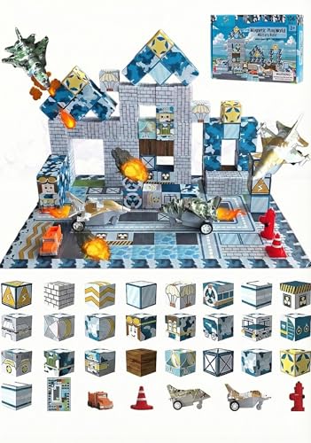 VDVICTORY 106 PCS Magnetic Blocks, Magnet Tiles for Kids 4-8