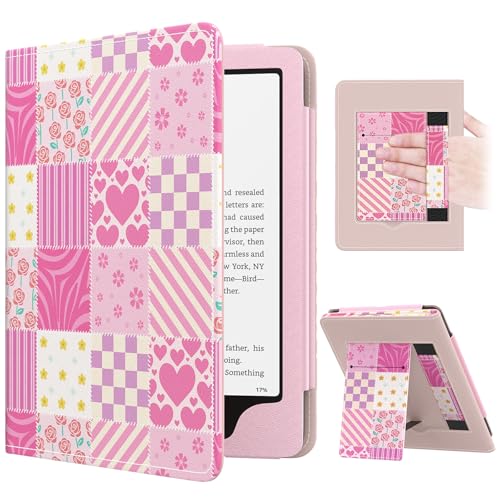 Image of MoKo Case for 7 inch /6.8 inch eBook Reader 2024 /2021, Slim PU Shell Cover Case with Auto-Wake /Sleep for 7 inch /6.8 inch E-Reader, Not fit Kobo Aura 2 /Remarkable, Pink