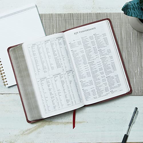 Image of NKJV, Deluxe Thinline Reference Bible, Genuine Leather, Brown, Red Letter, Comfort Print: Holy Bible, New King James Version