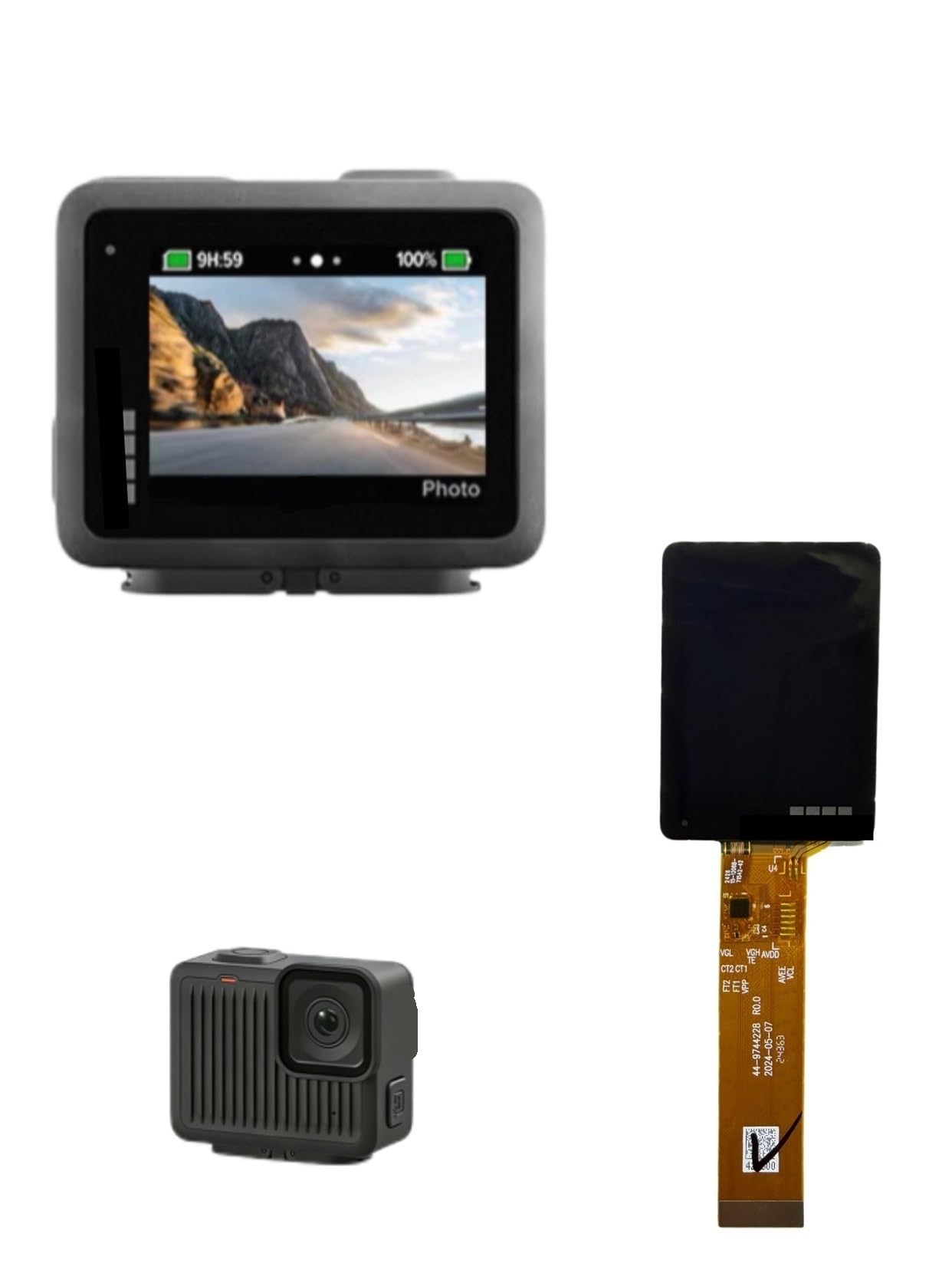Schermo di visualizzazione compatibile con la action cam GoPro Hero 2024