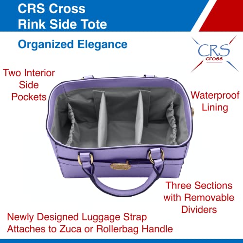 Crs Cross Rink Side Cube Tote - Accessory Bag For Figure Skating, Ice Skating, Roller Skating, Inline Skating, Ballet, Dance, Cheer, Tennis, And Other Sports. (Purple-Lavender, Rink Side Tote) #TOP3