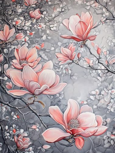 DIY 5D Loisirs Créatifs Adultes Broderie Diamant Fleur 80x110cm Point de Croix