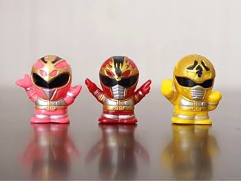 スーパー戦隊倶楽部　五星戦隊ダイレンジャー 指人形　まとめて Amazon.co.jp: 3体セット 五星戦隊ダイレンジャー ソフビ 指人形