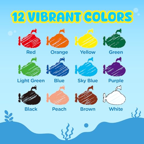 Pagather Silky Twistable Crayons, 12 Colors Washable Crayons for Toddlers 1-3 and Kids Age 2-8, Smooth Coloring DIY Stackable Gift for Classroom, Art, Crafts and Creative Projects - Image 6