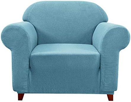 subrtex 1-Piece Stretch Sofa Cover Spandex Jacquard Fabric Slipcovers for Couch, Armchair, Machine Washabl Furniture Protector (Sofa, Teal)