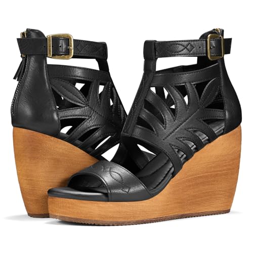 Image of Rollda Women's Wedge Sandals, Platform Sandals High Heels for Women
