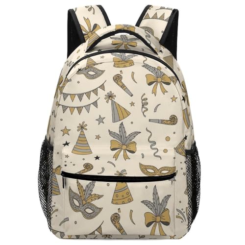 Decoración De Fiesta De Máscaras Mochila Unisex Mochila Escolar Ligera Mochilas Deportivas Para Trabajo Viaje Mujer 29X40Cm