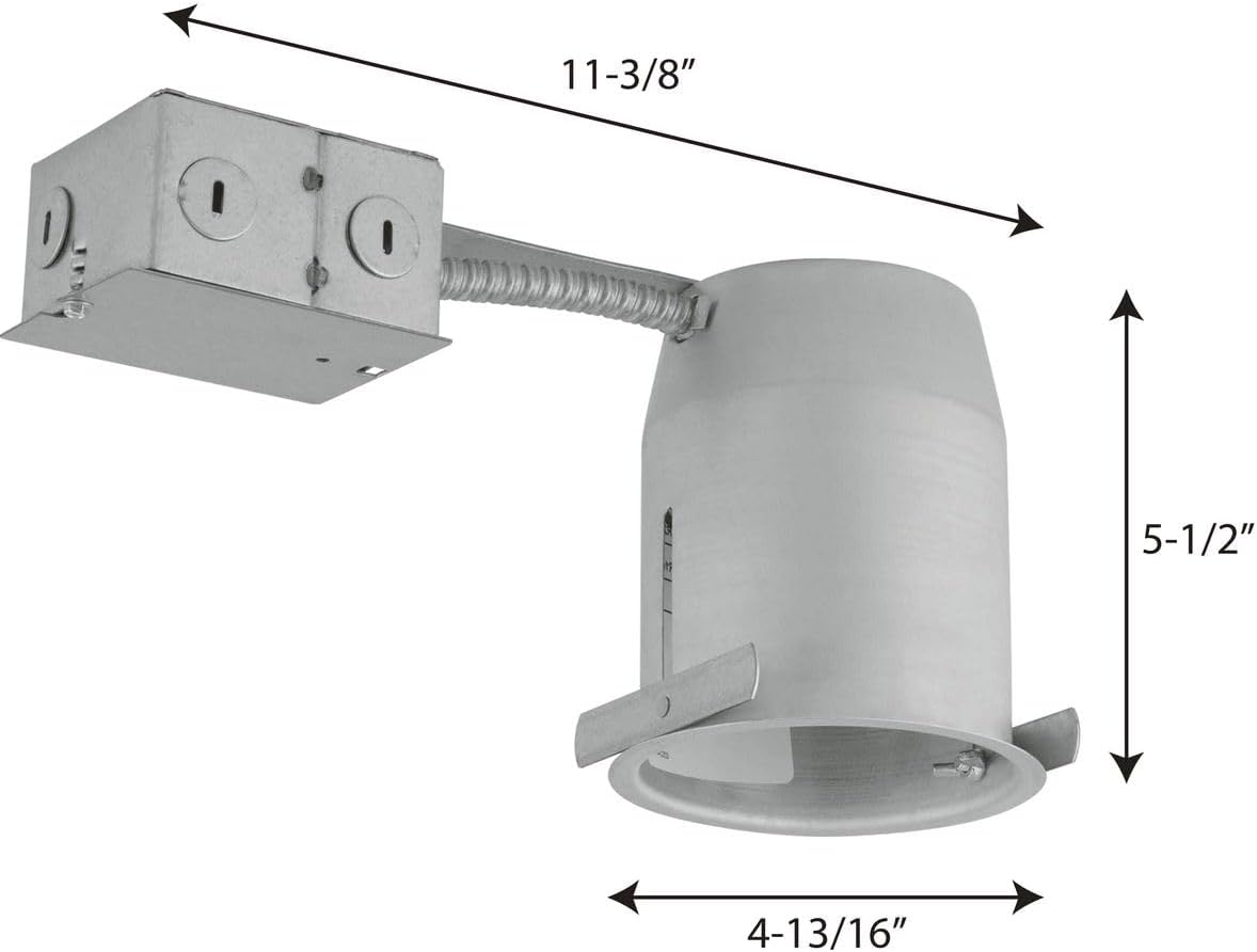 Progress Lighting P832-TG Recessed Lighting Housing with Dimensions