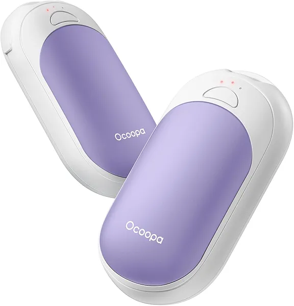 OCOOPA Magnetic Rechargeable Hand Warmers 2 Pack, Ultrathin Electric Handwarmers, Portable Pocket-Sized Heater, for Men, Women Purse Must Haves, Union UT3 Lite Purple