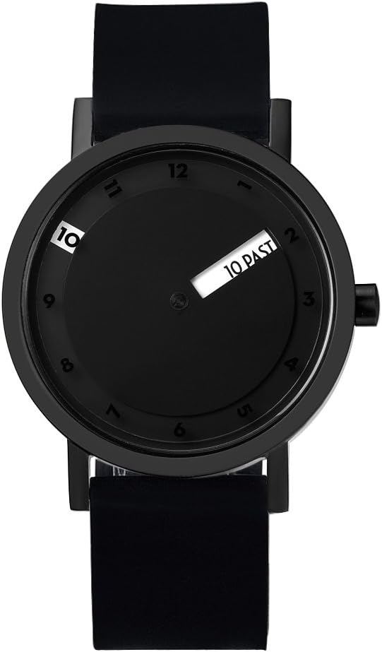 Projects 7215B Unisex Till Black Dial Black Silicone Strap Watch