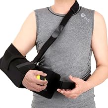 Shoulder Abduction Sling with Removable Pillow, Sholder Immobilizer for Rotator Cuff, Sublexion, Surgery, Dislocated, Broken Arm, Arm Sling for Women & Men, Fits Left & Right
