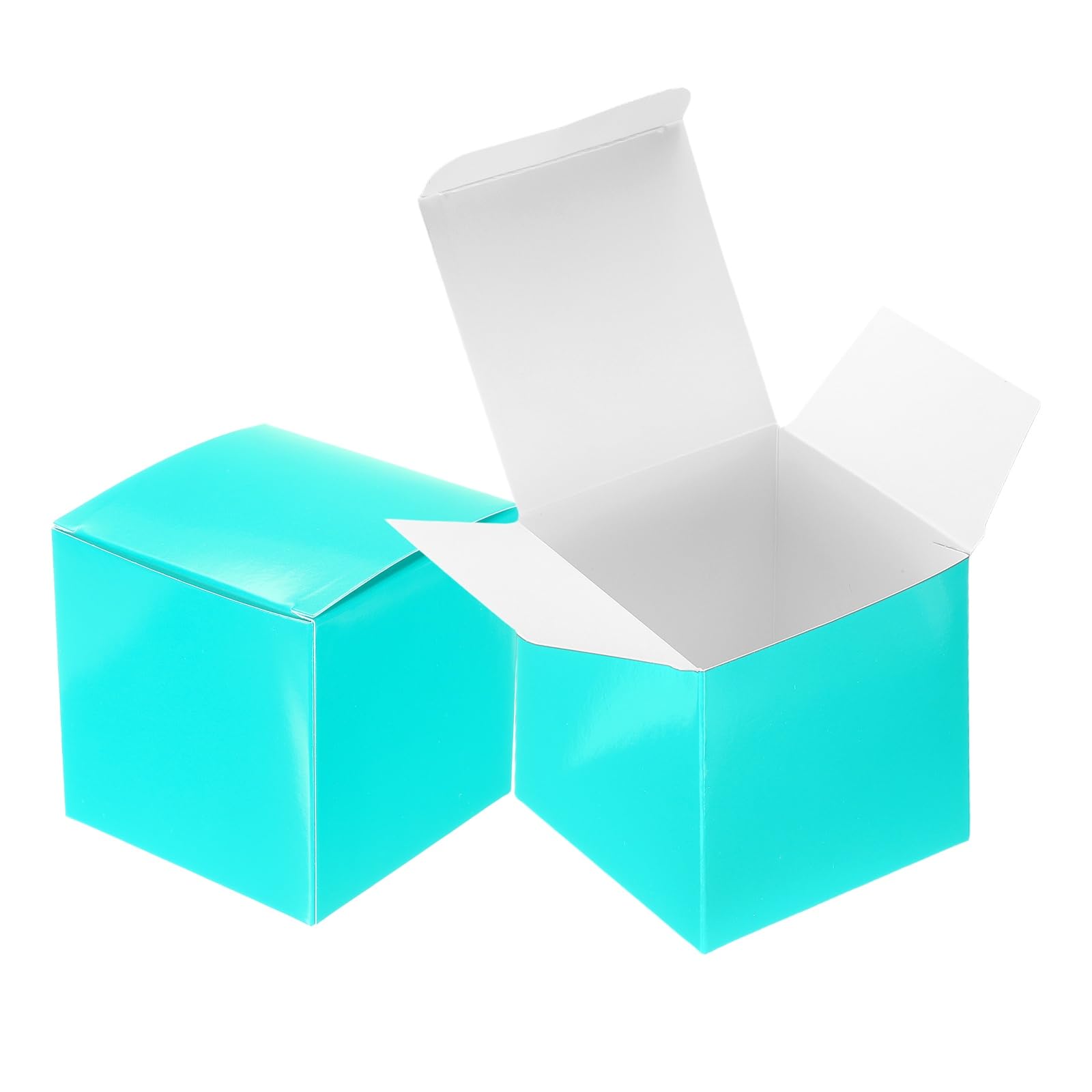 sourcing map 10Pcs Gift Boxes, 3.9" Square Cardboard Craft Box with Lids, Favor Treat Candy Container for Gift Wrapping, Wedding, Holiday, Birthday, Graduation, Party Supplies, Blue — image 1