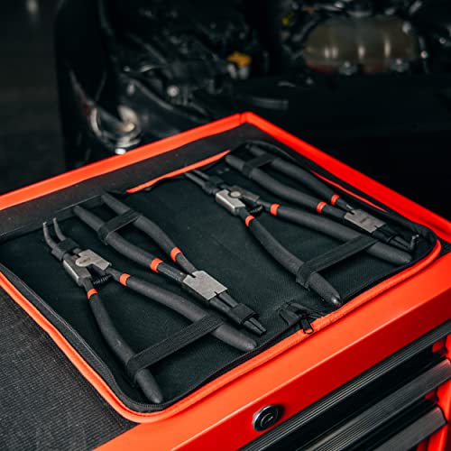 Abn Extra Long Snap Ring Pliers Set - 4Pc Lock Ring Pliers With 4Mm Tips For Internal And External O And Circlip Removal #TOP4