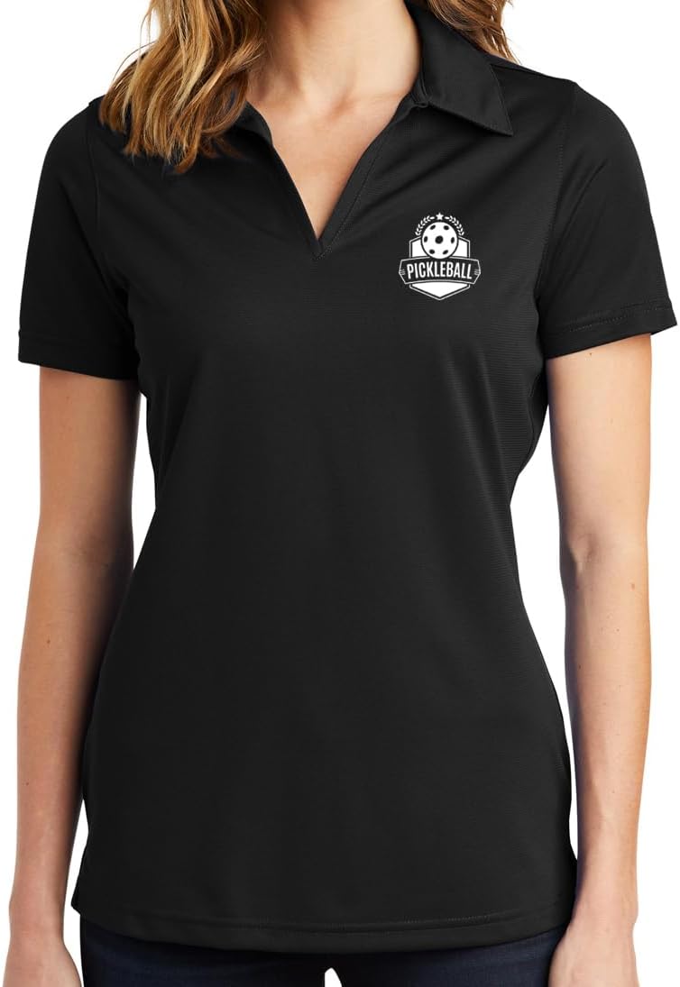 Women's Pickleball Badge Moisture-Wicking Polo Shirt