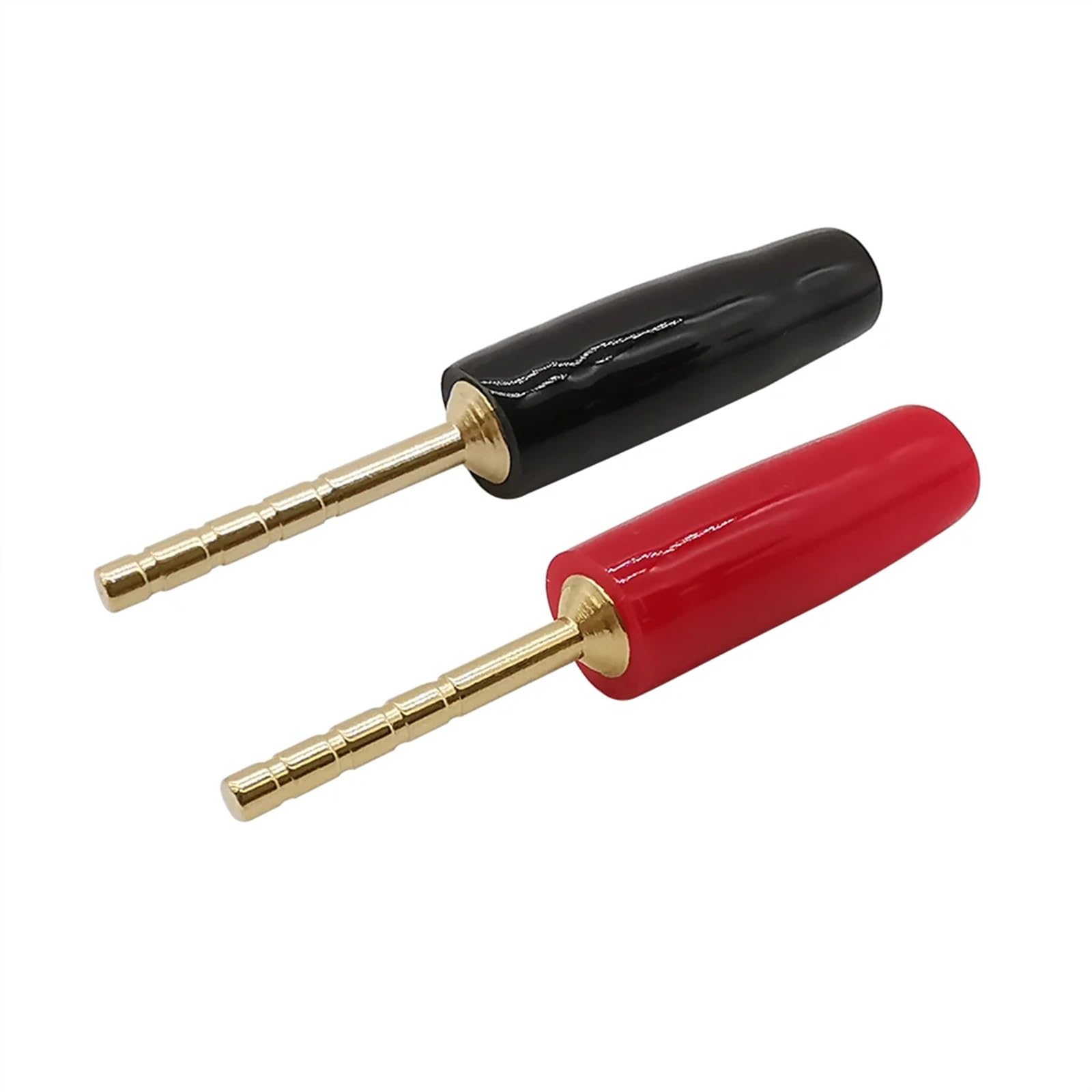 Adaptateur de Prise Banane en cuivre plaqué Or, Broche de 2mm, bornes Banane à Broche Droite, fiches de Haut-Parleur, connecteur de câblage, 8 pièces