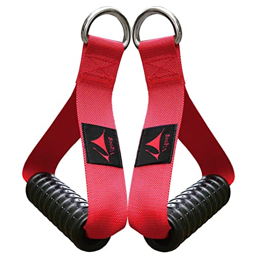 Vigoog Heavy Duty Gym Workout Handles Attachment for Cable Machine,Resistance Band,Pulley System Home Exercise Equipment, Compatible with Bowflex,Total and Smith, Comfortable and Stronger Grip