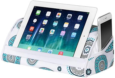 LapGear Designer Microbead Tablet Pillow Stand with Phone Pocket - Medallion - Fits Most Tablet Devices - Style No. 35525