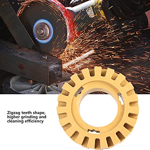 100Mm 4In Grinding And Polishing Zigzag Teeth Shape Rubber Wheel Eraser (No-Shank) #TOP6