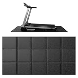 Comeyly Treadmill Mat for Carpet &Hardwood Floors, 79' × 39.4' 0.25' Thick High Density, Non-Slip Fitness Equipment Mat, Mat for Under Treadmills, Elliptical, Exercise Bikes, Stationary Cycles