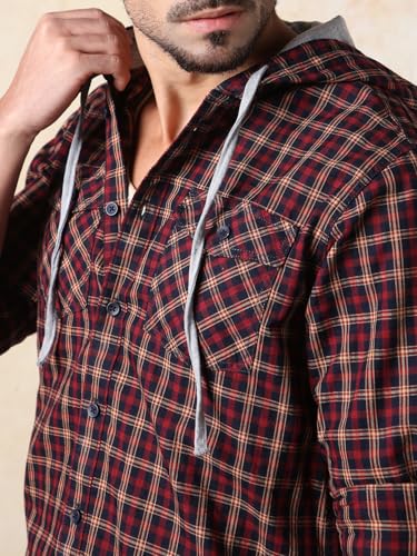 Image of High Star Men's Full Sleeve Cotton Shirt | Stylish Casual Shirt for Men | Comfortable & Trendy