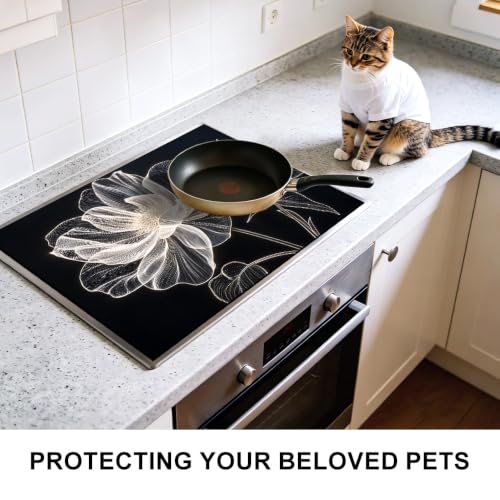 Image of Floral Stove Top Covers for Electric Stove, 28.4x20.5 in