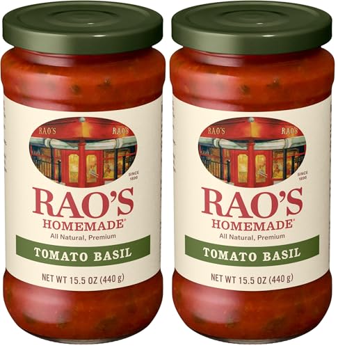 Image of Rao's Homemade Tomato Basil Sauce Made with Italian Tomatoes, 15.5 oz (Pack of 2)