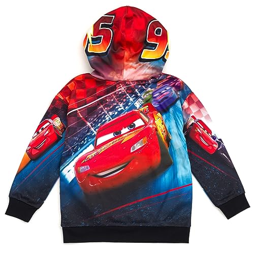 Disney Pixar Cars Lightning McQueen Fleece Pullover Hoodie Toddler to Big Kid4
