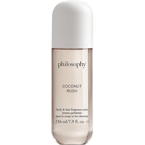 philosophy hair and body mists – long-lasting fragrance mists for women with skin-loving ingredients – hydrates & refreshes for 24 hours – vanilla, pistachio & coconut scent options