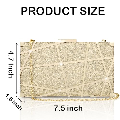 Image of Farcauo Evening Bag Small Clutch Purses Leopard Purse Formal Wedding Handbag for Women Fashion Crossbody Bags With Chain