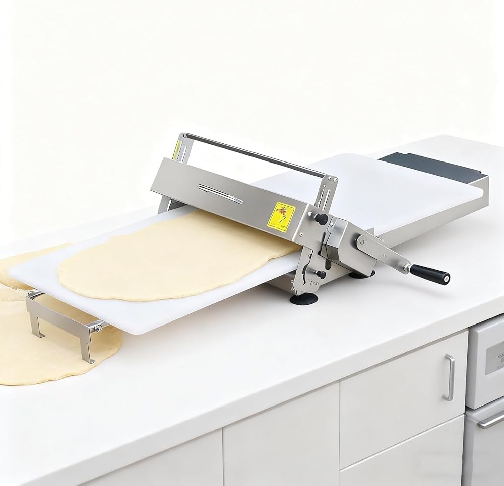 Rouleau à pâte manuel pour plastification de croissants et pâtisserie