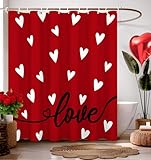 Stanoha Shower Curtain for Bathroom Decor Curtains Love Heart Bathtub Cortinas de Baño Cute Decorative Unique Design Pretty Women 72 x72 Inch