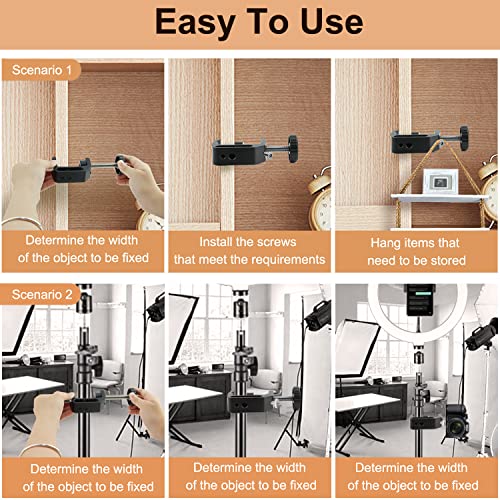 Leadrise Universal C-Clamp With 1/4 And 3/8 Thread Hole For Desktop Mount Holder Lcd Monitor Flash Desks Carts Benches Worktables  thumb #6