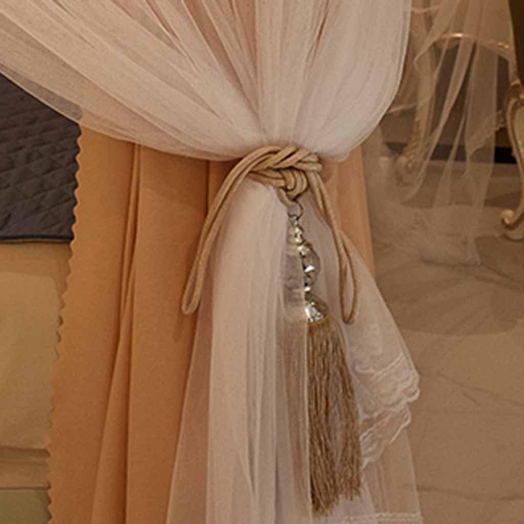 Bed Canopy for Bed, Dustproof & Blackout Bed Frame Drape, Mosquito Net with Metal Bracket for All Seasons