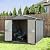 VEIKOU 8x10FT Outdoor Storage Shed with Thickened Galvanized Steel, Metal Storage Shed with Lockable Door & Air Vents, Garden Tool Metal Shed for Patio Garage Yard, Gray