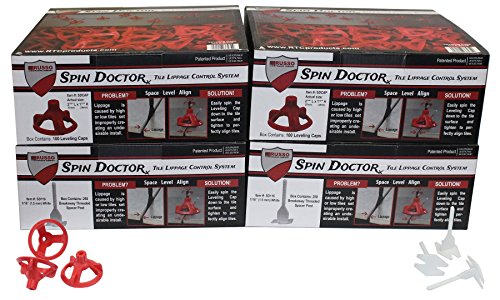 Spin Doctor Tile Leveling Kit 200 Caps 500 1/16" Bases