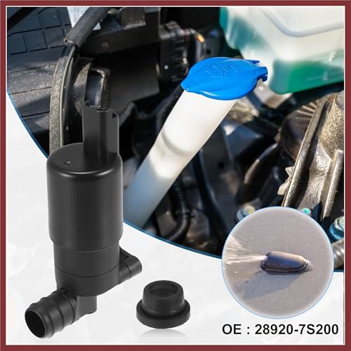 HEROFFIX Windshield Washer Motor Pump Fit for Nissan Titan - Pack of 1 Pcs Black Replace Parts