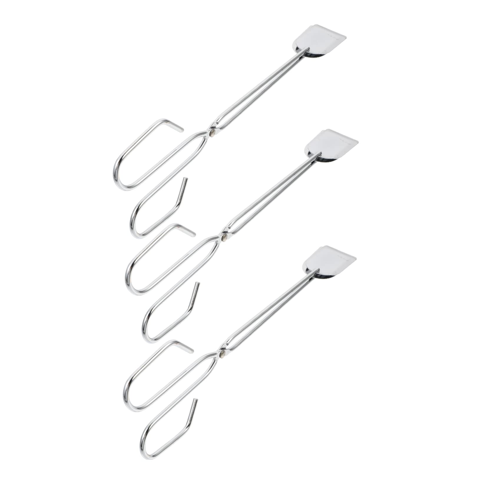 Mikikit 3Pcs Portable Firewood Tongs Heavy Duty Log Grabber Tool Scalding Charcoal Clips for Bbq for Outdoor Cooking Camping and Fire Pit Use