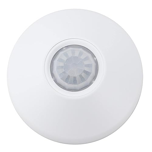 Acuity Controls NCM PDT 9 RJB nLight Low Voltage Ceiling Mount Sensor, Passive Dual Technology, Small Motion/Standard Range 360° Lens, Rear RJ-45 Ports, White