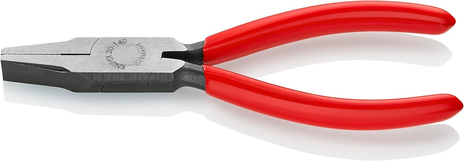 KNIPEX Alicate de boca plana recubiertos de plástico 140 mm, 20 01 140 | resina sintética 140 mm