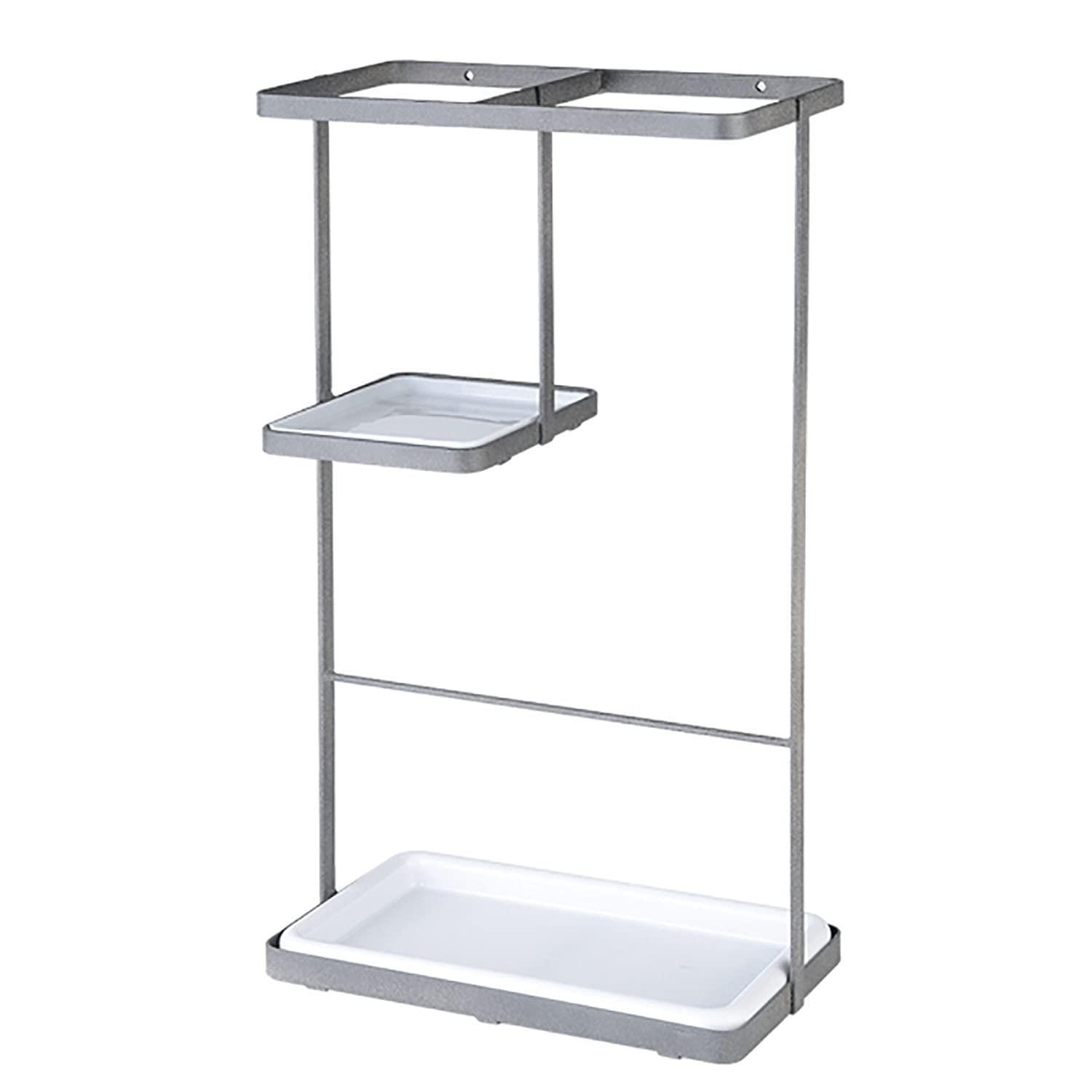 FCXWEVR Umbrella Holder Stand with Removable Drip Tray Entryway Cane Rack White Umbrella Rack for Home & Office 28x16.5x50cm Durable and Stylish Storage Solution